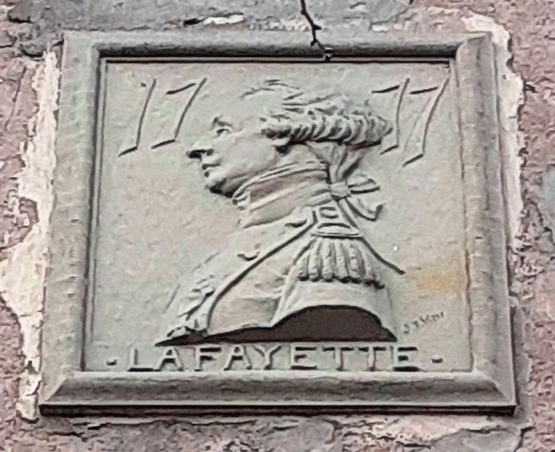Forest Hall Lafayette Bas Relief image. Click for full size.