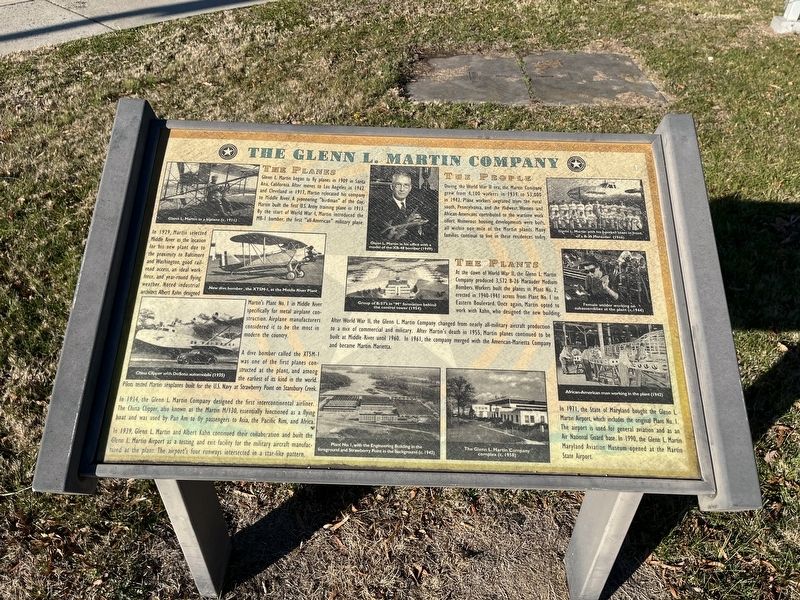 The Glenn L. Martin Company Marker image. Click for full size.