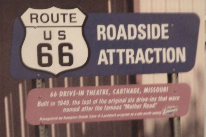 66 Drive-In Theatre, Carthage, Missouri Marker image. Click for full size.
