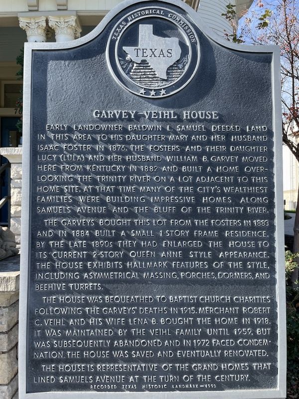 Garvey-Veihl House Marker image. Click for full size.