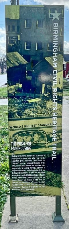 The Push for Fair Housing Marker image. Click for full size.