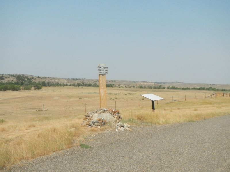 Custer Campsite - June 22, 1876 Marker image. Click for full size.
