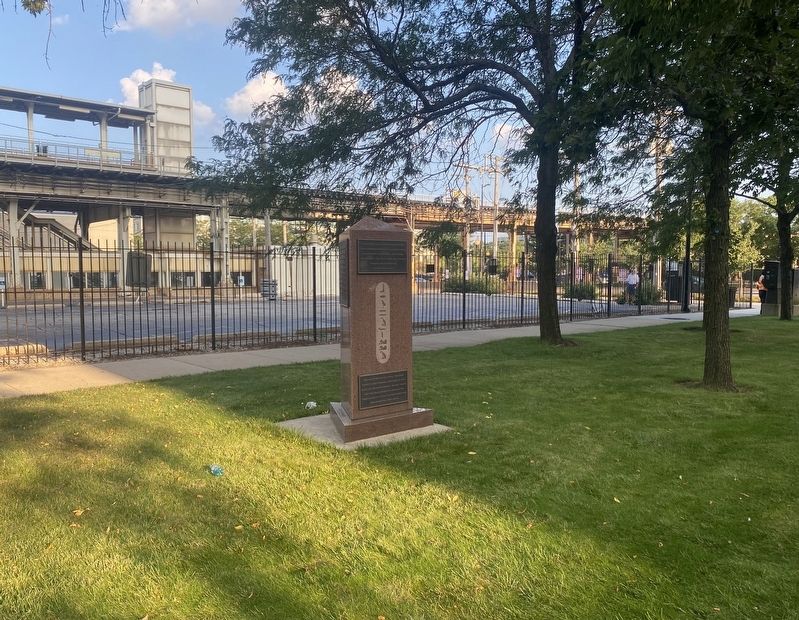 State Street Marker - wider view image. Click for full size.