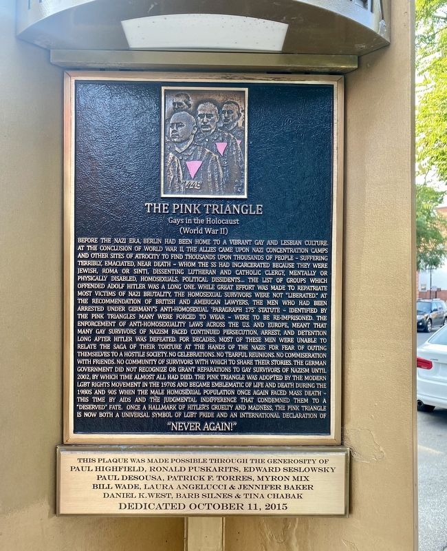 The Pink Triangle Marker image. Click for full size.