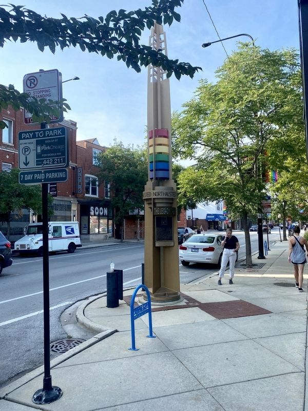 The Pink Triangle Marker - wide view image. Click for full size.