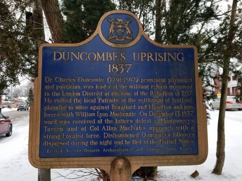 Duncombe's Uprising 1837 Marker image. Click for full size.