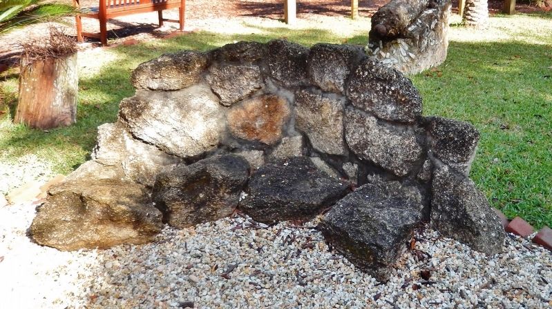 Coquina Wall Exhibit (<i>located beside marker</i>) image. Click for full size.