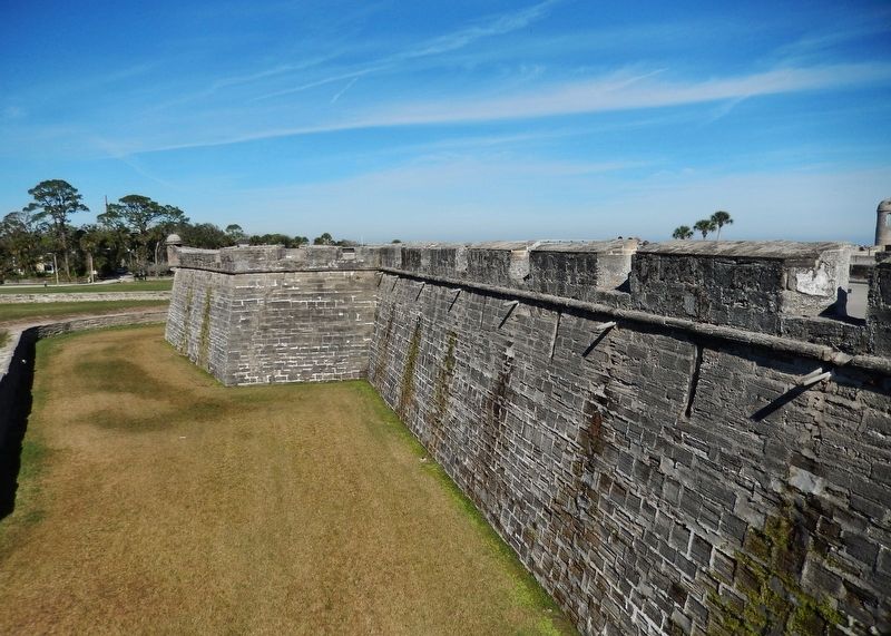 West Wall, San Pablo Bastion, Castillo de San Marcos, St. Augustine, Florida image. Click for full size.