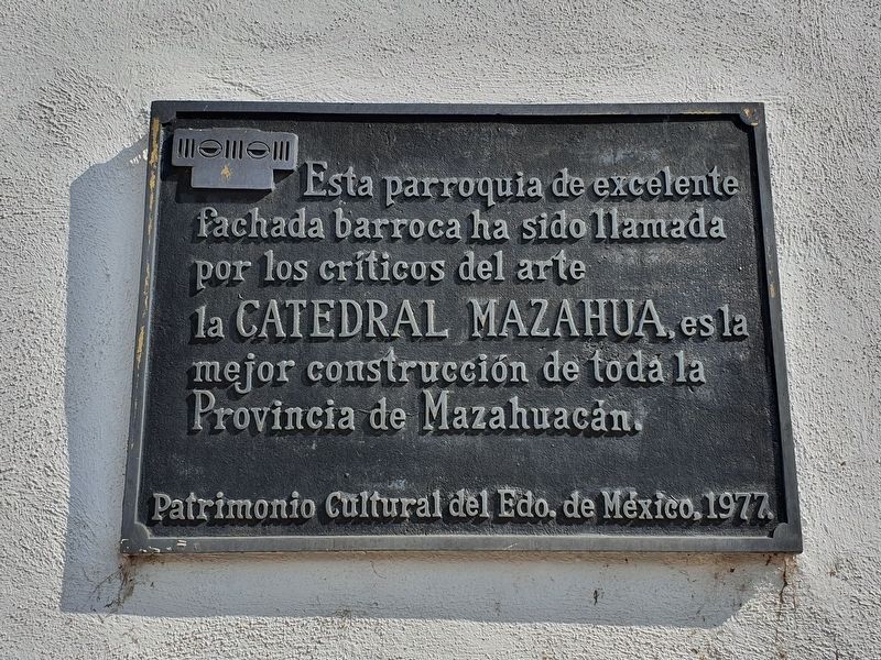 Mazahua Cathedral Marker image. Click for full size.