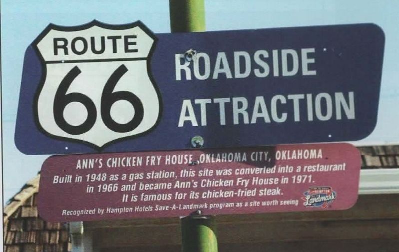 Ann's Chicken Fry House, Oklahoma City, Oklahoma Marker image. Click for full size.