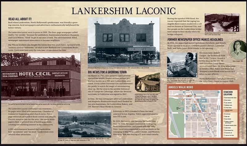 Lankershim Laconic Marker. Click for full size. Lankershim Laconic Marker image. Click for full size.