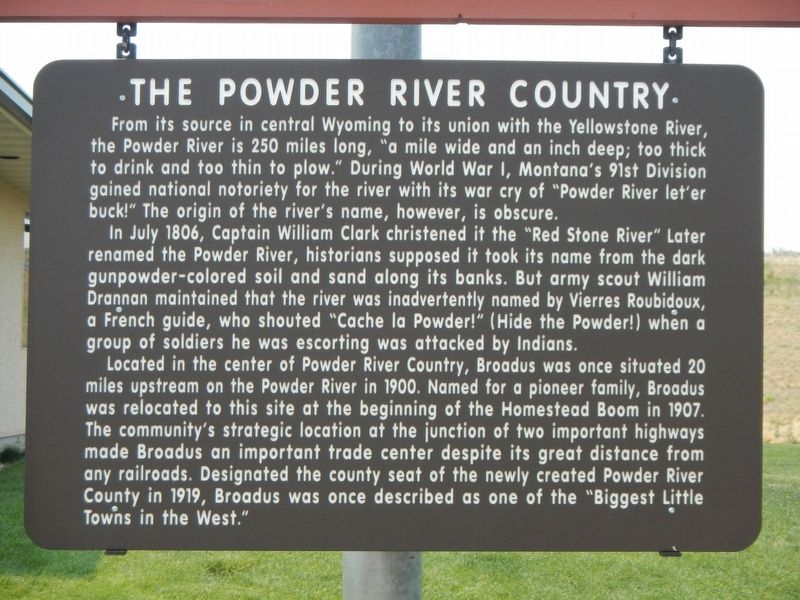 The Powder River Country Marker image. Click for full size.