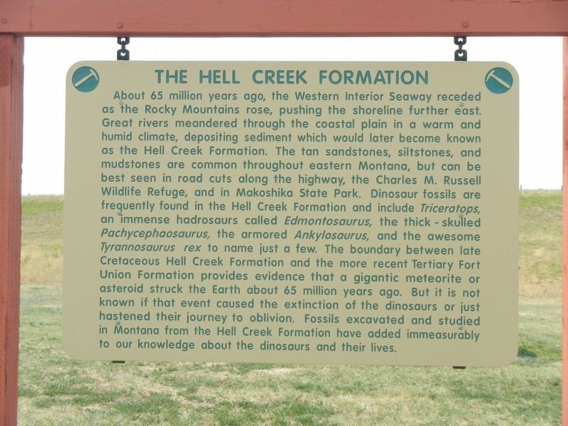 The Hell Creek Formation Marker image. Click for full size.