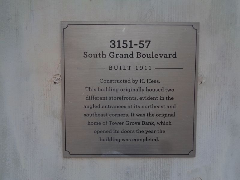 3151-57 South Grand Boulevard Marker image. Click for full size.