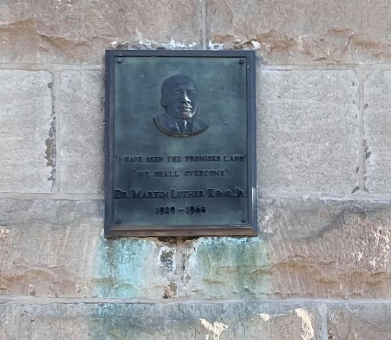 Dr. Martin Luther King, Jr. memorial plaque image. Click for full size.