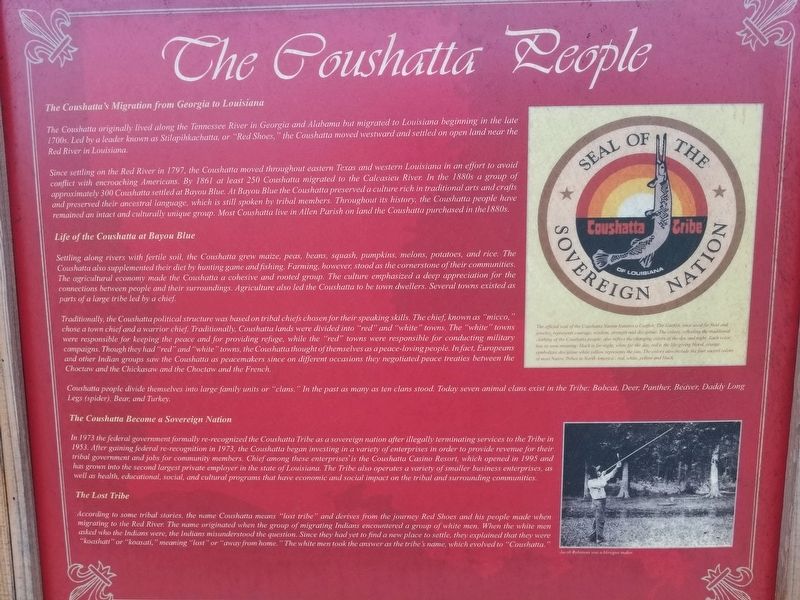 The Coushatta People Marker image. Click for full size.