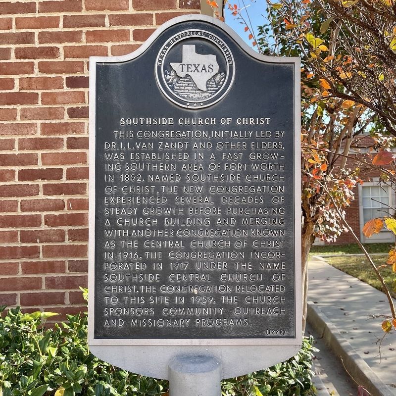 Southside Church of Christ Marker. Click for full size. Southside Church of Christ Marker image. Click for full size.
