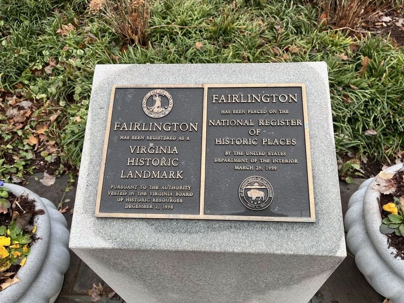 Plaques on the grounds of the community center image. Click for full size.