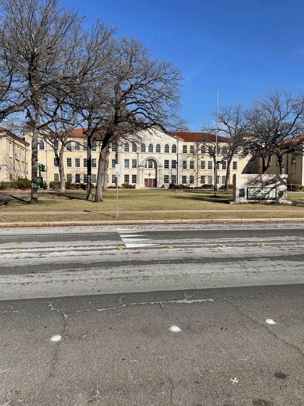 Amon Carter Riverside High School and Riverside ISD Marker image. Click for full size.