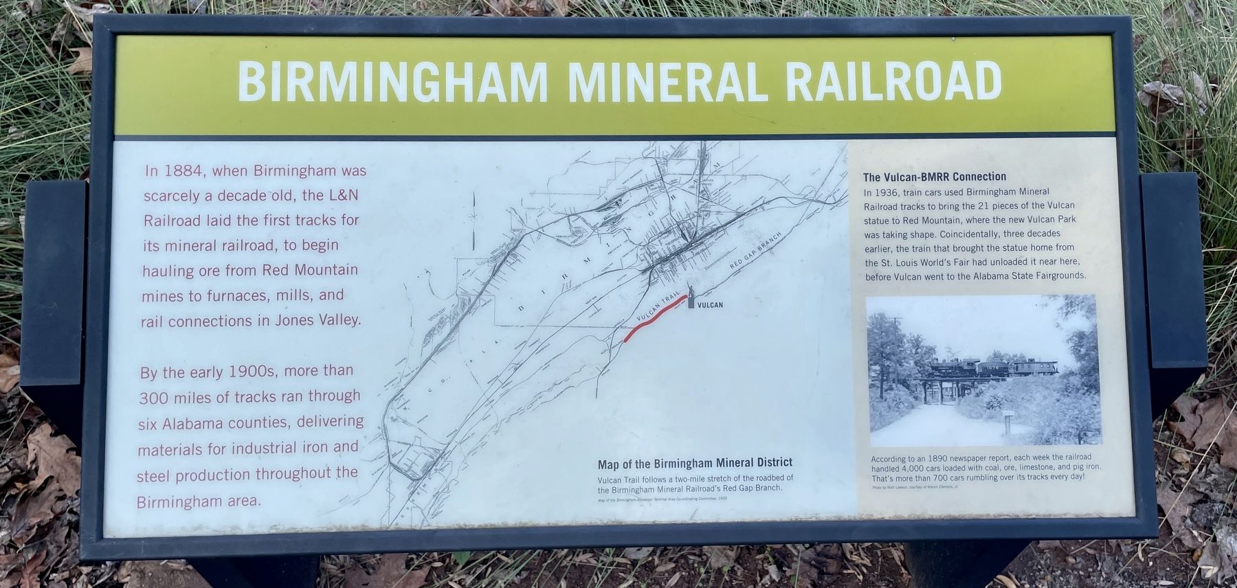 Birmingham Mineral Railroad Marker image. Click for full size.