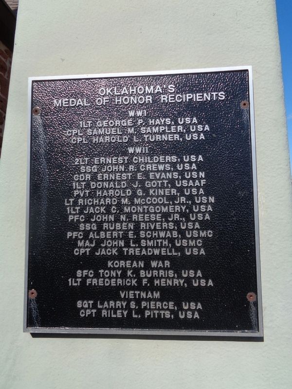 Oklahoma's Medal of Honor Recipients Marker image. Click for full size.