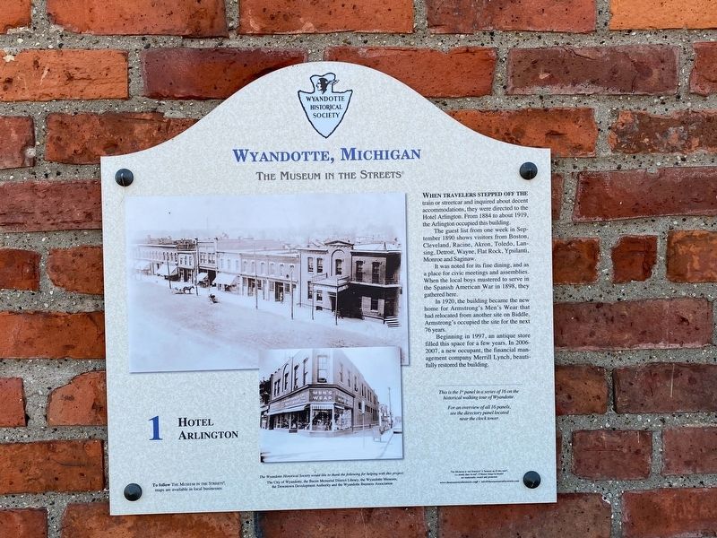 Hotel Arlington Marker. Click for full size. Hotel Arlington Marker image. Click for full size.