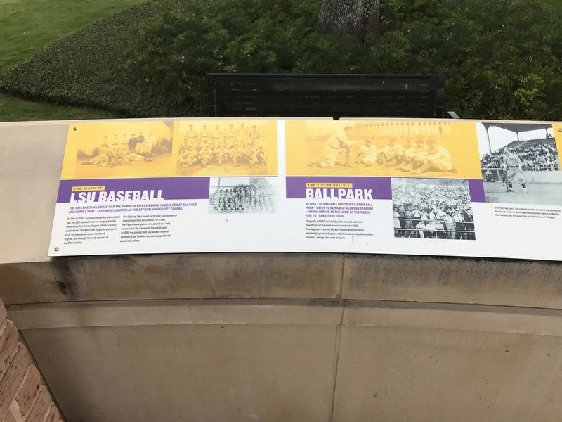 LSU Baseball History Marker. Click for full size. LSU Baseball History Marker image. Click for full size.
