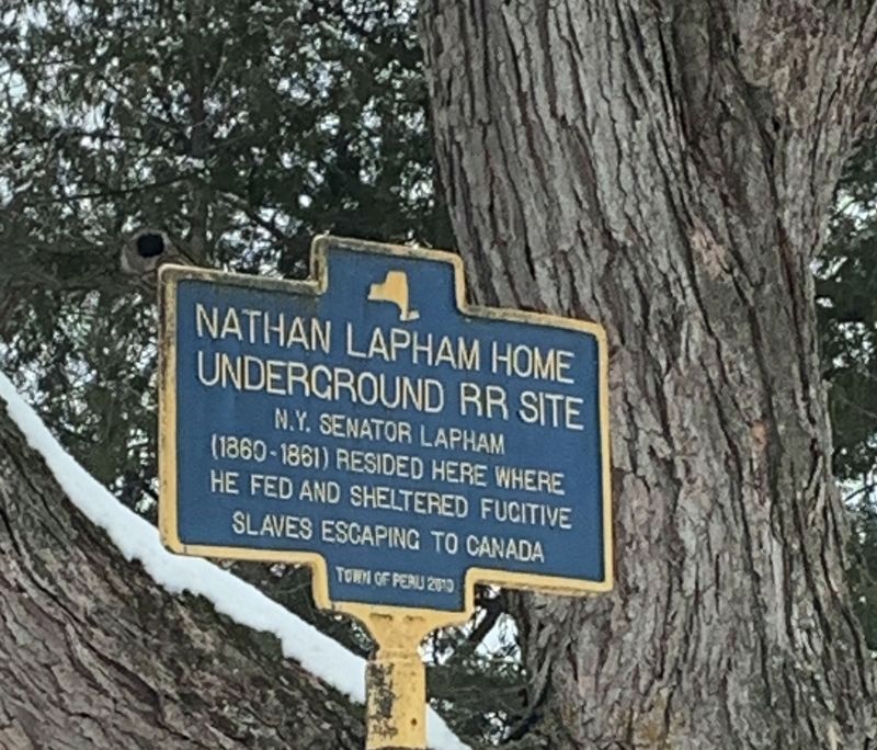 Nathan Lapham Home Underground RR Site Marker image. Click for full size.
