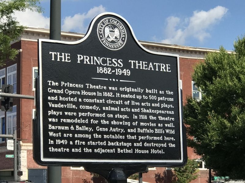 The Princess Theatre Marker image. Click for full size.