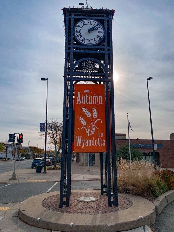Nearby Clock Tower and Time Capsule. Click for full size. Nearby Clock Tower and Time Capsule image. Click for full size.
