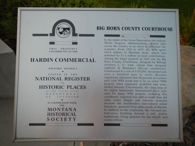 Big Horn County Courthouse Marker image. Click for full size.