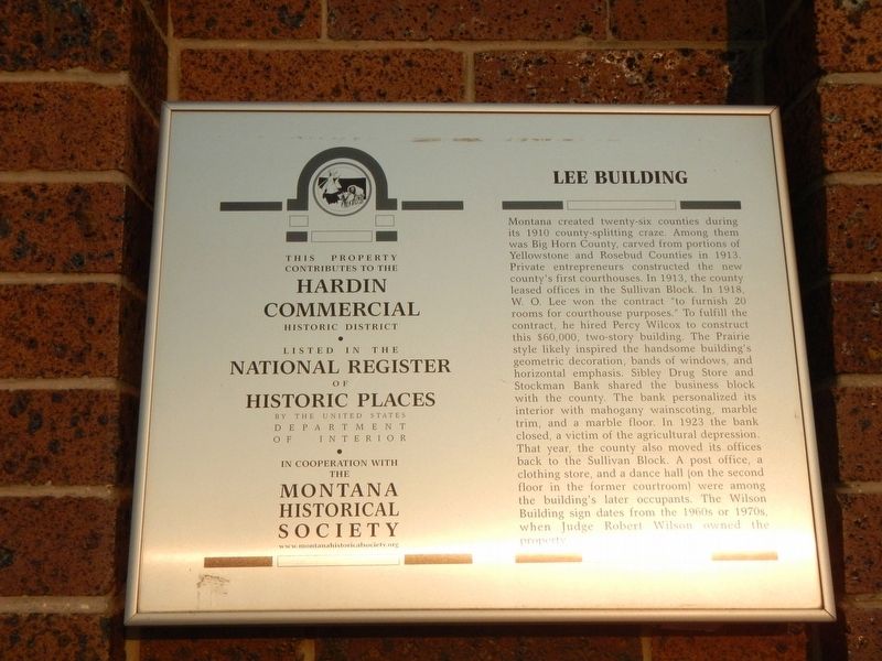 Lee Building Marker image. Click for full size.