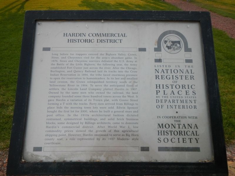 Hardin Commercial Historic District Marker image. Click for full size.