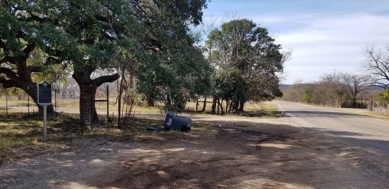 The view of the Lombardy Irrigation Ditch Marker from the highway. Click for full size. The view of the Lombardy Irrigation Ditch Marker from the highway image. Click for full size.