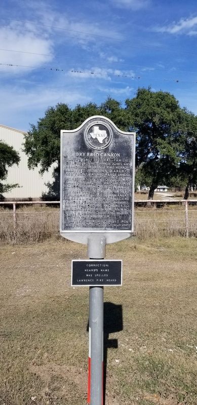 Dry Frio Canyon Marker. Click for full size. Dry Frio Canyon Marker image. Click for full size.