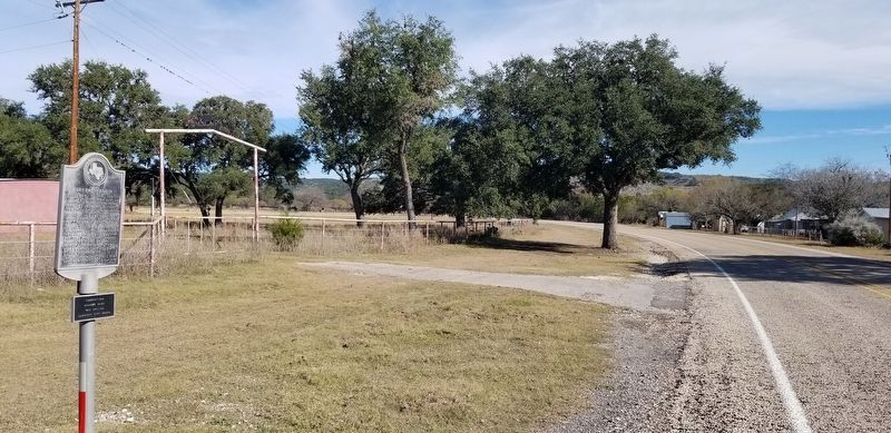 The view of the Dry Frio Canyon Marker from the highway. Click for full size. The view of the Dry Frio Canyon Marker from the highway image. Click for full size.