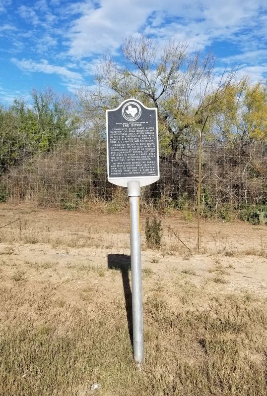 Site of Early Settlement Known as The Ditch Marker image. Click for full size.