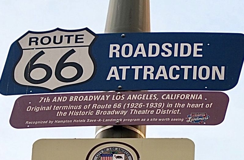 Original Terminus of Route 66 Marker. Click for full size. Original Terminus of Route 66 Marker image. Click for full size.