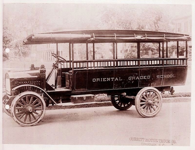 North Carolina�s First Motorized School Bus image. Click for full size.