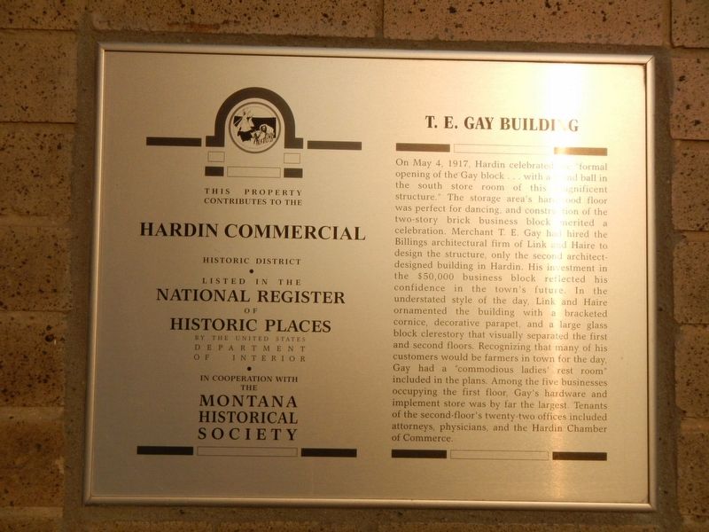T.E. Gay Building Marker image. Click for full size.