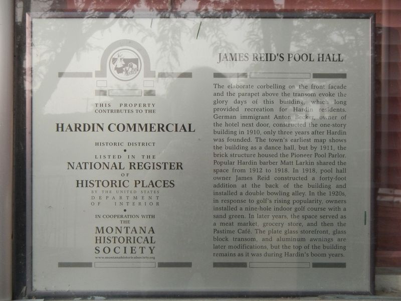 James Reid's Pool Hall Marker image. Click for full size.