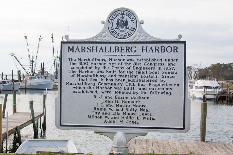 Marshallberg Harbor Marker image. Click for full size.