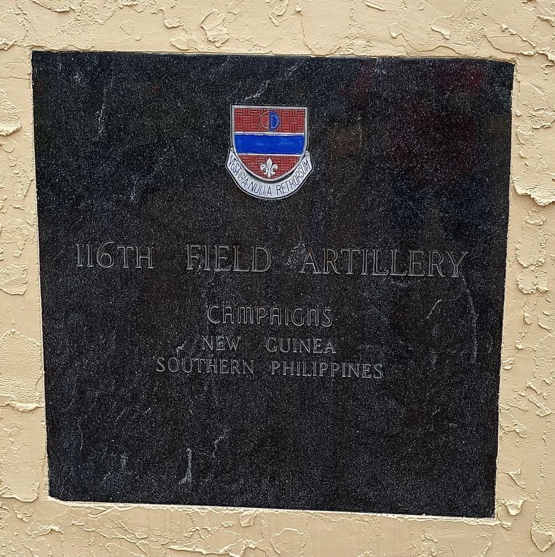 116th Field Artillery. Click for full size. 116th Field Artillery image. Click for full size.