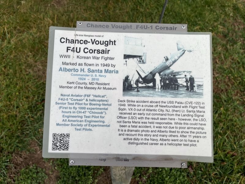 Chance-Vought F4U-1 Corsair Marker image. Click for full size.