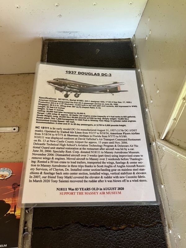 Information inside of the plane. Click for full size. Information inside of the plane image. Click for full size.