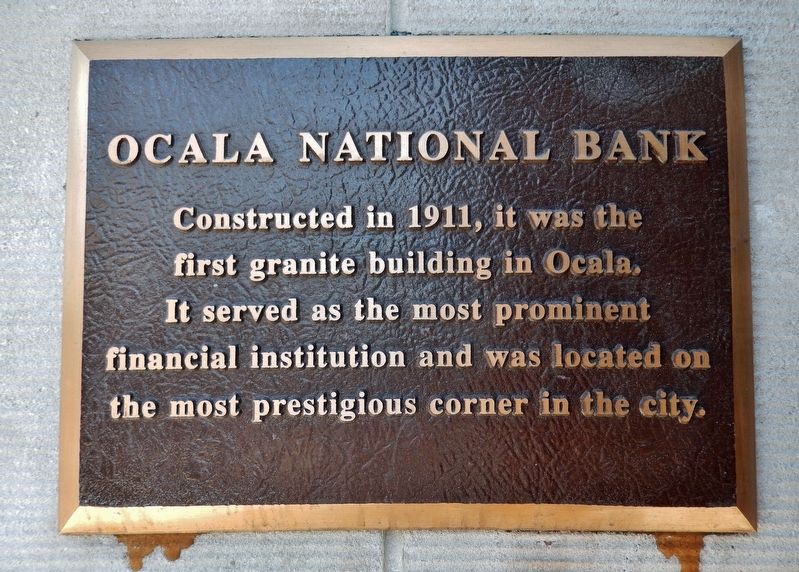 Ocala National Bank Marker image. Click for full size.
