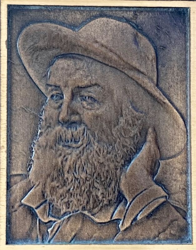 Marker inset: Walt Whitman image. Click for full size.