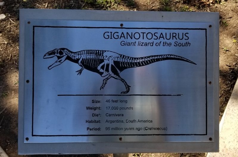 Giganotosaurus Marker image. Click for full size.