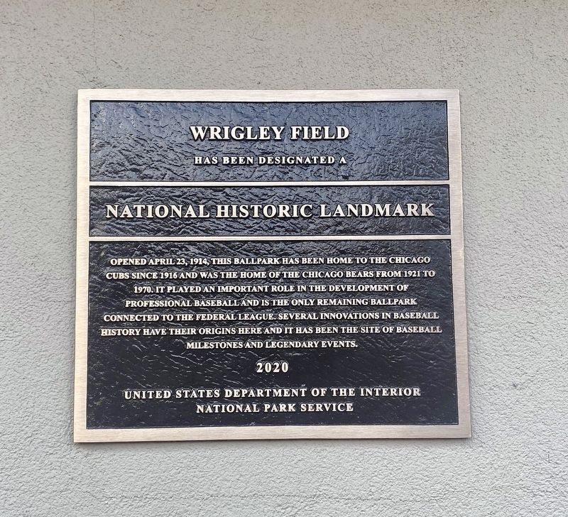 Wrigley Field Marker image. Click for full size.