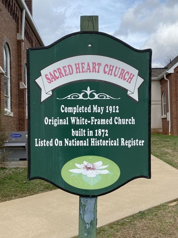 Sacred Heart Church Marker. Click for full size. Sacred Heart Church Marker image. Click for full size.